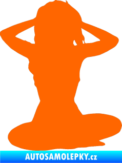 Samolepka Erotická žena 042 pravá Fluorescentní oranžová