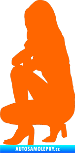 Samolepka Erotická žena 044 levá Fluorescentní oranžová