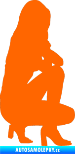 Samolepka Erotická žena 044 pravá Fluorescentní oranžová