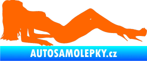 Samolepka Erotická žena 046 pravá Fluorescentní oranžová