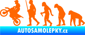 Samolepka Evoluce 002 motokros levá Fluorescentní oranžová