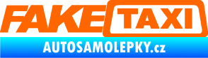 Samolepka Fake taxi nápis Fluorescentní oranžová
