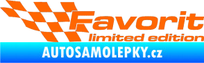 Samolepka Favorit limited edition levá Fluorescentní oranžová