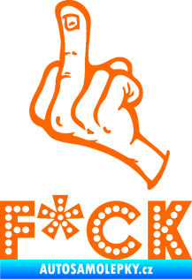 Samolepka F*CK 002  nápis  Fluorescentní oranžová