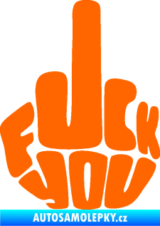 Samolepka F*ck you Fluorescentní oranžová