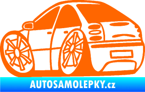 Samolepka Fiat Bravo karikatura levá Fluorescentní oranžová