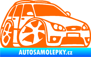 Samolepka Ford Mondeo combi karikatura pravá Fluorescentní oranžová