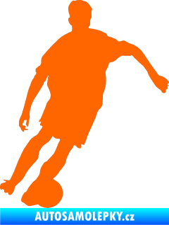 Samolepka Fotbalista 001 pravá Fluorescentní oranžová