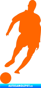 Samolepka Fotbalista 007 levá Fluorescentní oranžová