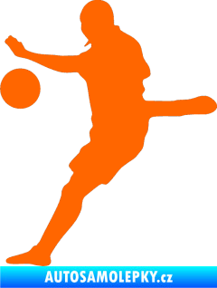 Samolepka Fotbalista 022 levá Fluorescentní oranžová
