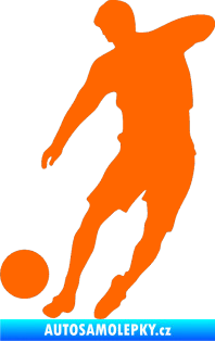 Samolepka Fotbalista 025 levá Fluorescentní oranžová