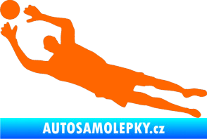 Samolepka Fotbalista 026 levá brankář Fluorescentní oranžová