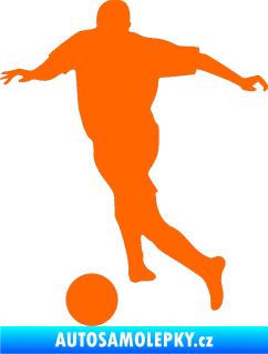 Samolepka Fotbalista 030 levá Fluorescentní oranžová