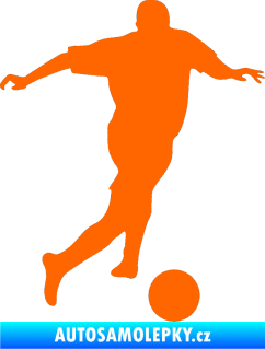 Samolepka Fotbalista 030 pravá Fluorescentní oranžová