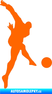 Samolepka Fotbalista 034 pravá Fluorescentní oranžová