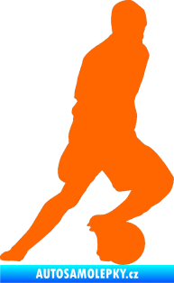 Samolepka Fotbalista 036 pravá Fluorescentní oranžová