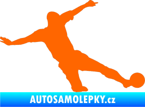 Samolepka Fotbalista 037 pravá Fluorescentní oranžová