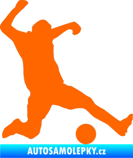 Samolepka Fotbalista 039 pravá Fluorescentní oranžová