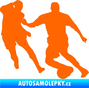 Samolepka Fotbalista 045 pravá Fluorescentní oranžová