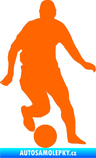 Samolepka Fotbalista 046 pravá Fluorescentní oranžová
