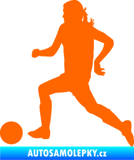 Samolepka Fotbalistka 001 levá Fluorescentní oranžová