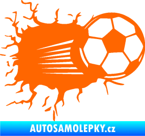 Samolepka Fotbalový míč 005 pravá Fluorescentní oranžová