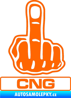 Samolepka Fuck off CNG Fluorescentní oranžová