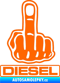 Samolepka Fuck off diesel Fluorescentní oranžová