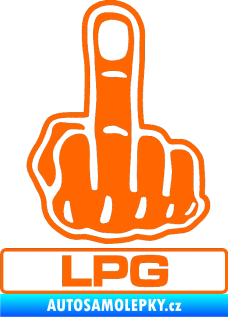 Samolepka Fuck off LPG Fluorescentní oranžová