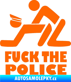 Samolepka Fuck the police 001 Fluorescentní oranžová