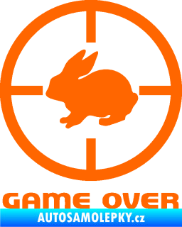 Samolepka Game over lov zajíce Fluorescentní oranžová