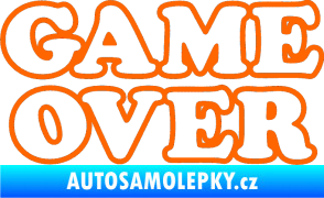 Samolepka Game over nad sebou 001 Fluorescentní oranžová