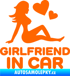 Samolepka Girlfriend in car Fluorescentní oranžová