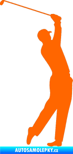 Samolepka Golfista 003 pravá Fluorescentní oranžová
