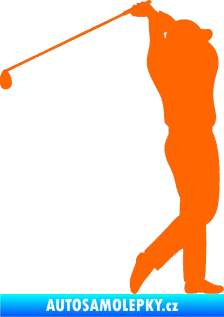 Samolepka Golfista 004 pravá Fluorescentní oranžová