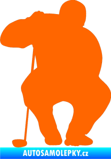 Samolepka Golfista 006 levá Fluorescentní oranžová