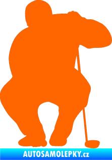 Samolepka Golfista 006 pravá Fluorescentní oranžová