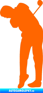 Samolepka Golfista 013 levá Fluorescentní oranžová
