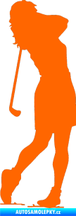 Samolepka Golfistka 015 levá Fluorescentní oranžová