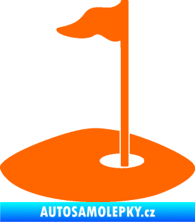 Samolepka Golfová jamka 001 pravá Fluorescentní oranžová