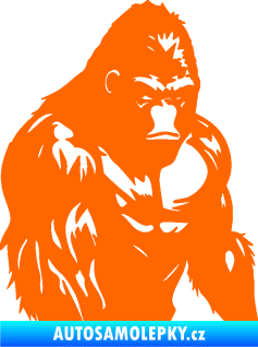 Samolepka Gorila 004 pravá Fluorescentní oranžová