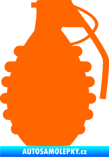 Samolepka Granát 002 pravá Fluorescentní oranžová