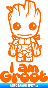 Samolepka Groot 001 pravá s nápisem Fluorescentní oranžová