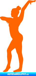 Samolepka Gymnastka 001 levá Fluorescentní oranžová