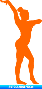 Samolepka Gymnastka 001 pravá Fluorescentní oranžová