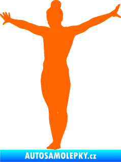 Samolepka Gymnastka 002 levá Fluorescentní oranžová