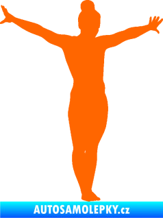 Samolepka Gymnastka 002 pravá Fluorescentní oranžová