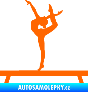Samolepka Gymnastka 003 levá kladina Fluorescentní oranžová
