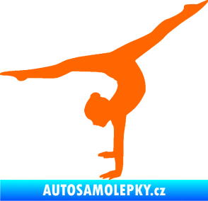Samolepka Gymnastka 005 levá Fluorescentní oranžová