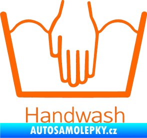 Samolepka Handwash ruční mytí Fluorescentní oranžová